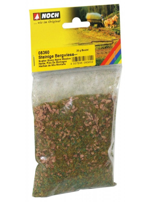 NOCH 08360 Confezione di erba con pietre (20 g) - altezza mm. 2,5
